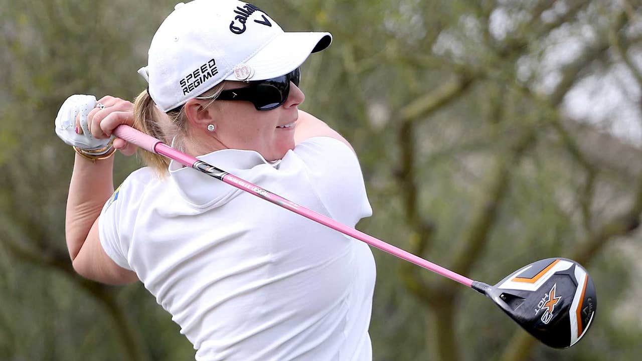 Pressel chases 59 but drops to second at Founders Cup